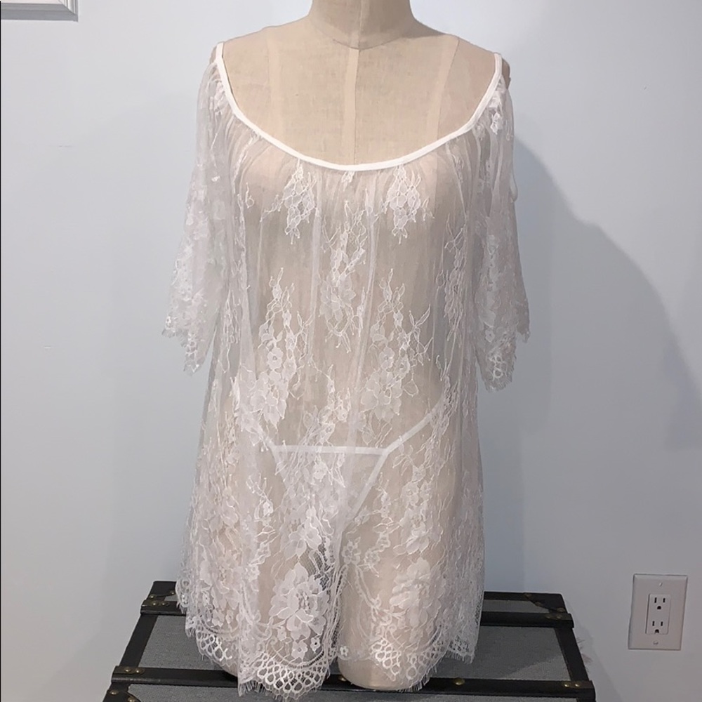 Sheer Lace Tunic & Thong (XL-19 | XXL-21) - Picture 7 of 16